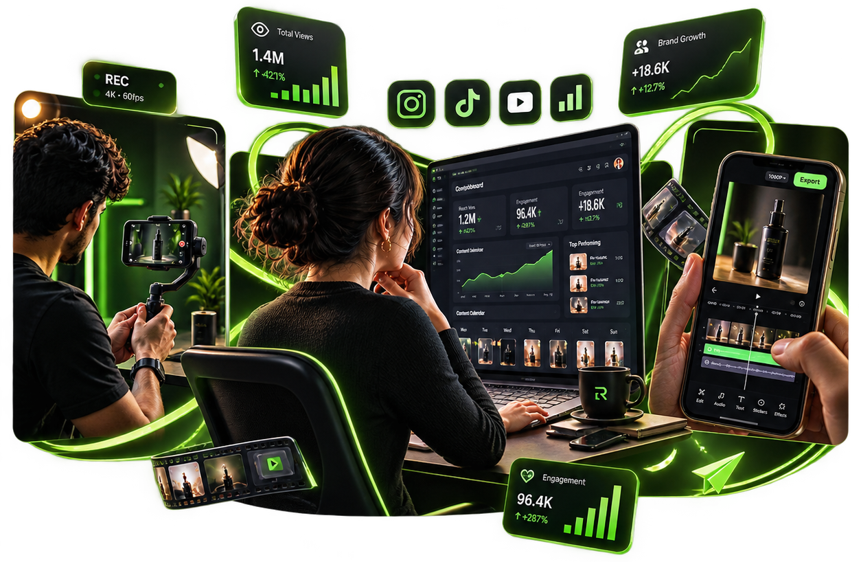 ReelScale Growth Dashboard Mockup